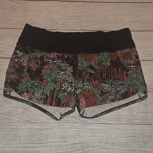 Lululemon Women's Run Times Short II Zen Garden Black Size 6